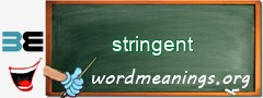 WordMeaning blackboard for stringent